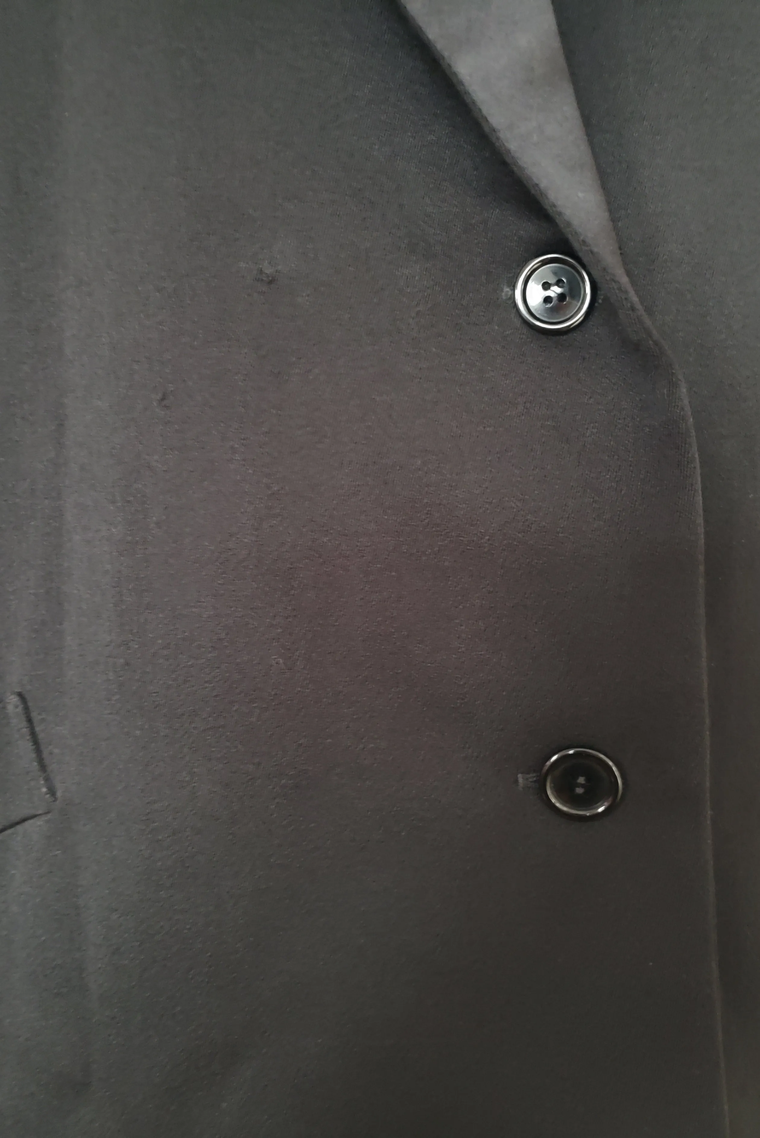 1980s Vintage Black Wool Tuxedo Style Jacket by Designer Guy Laroche, Medium to Large