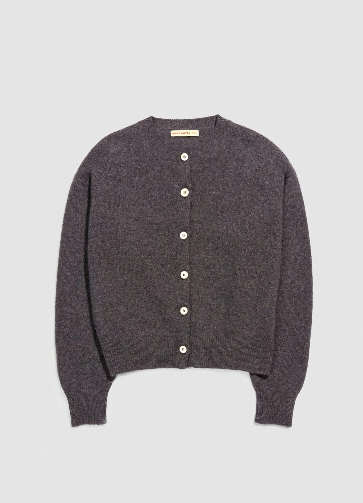 Ada Crewneck Cardigan in Grey