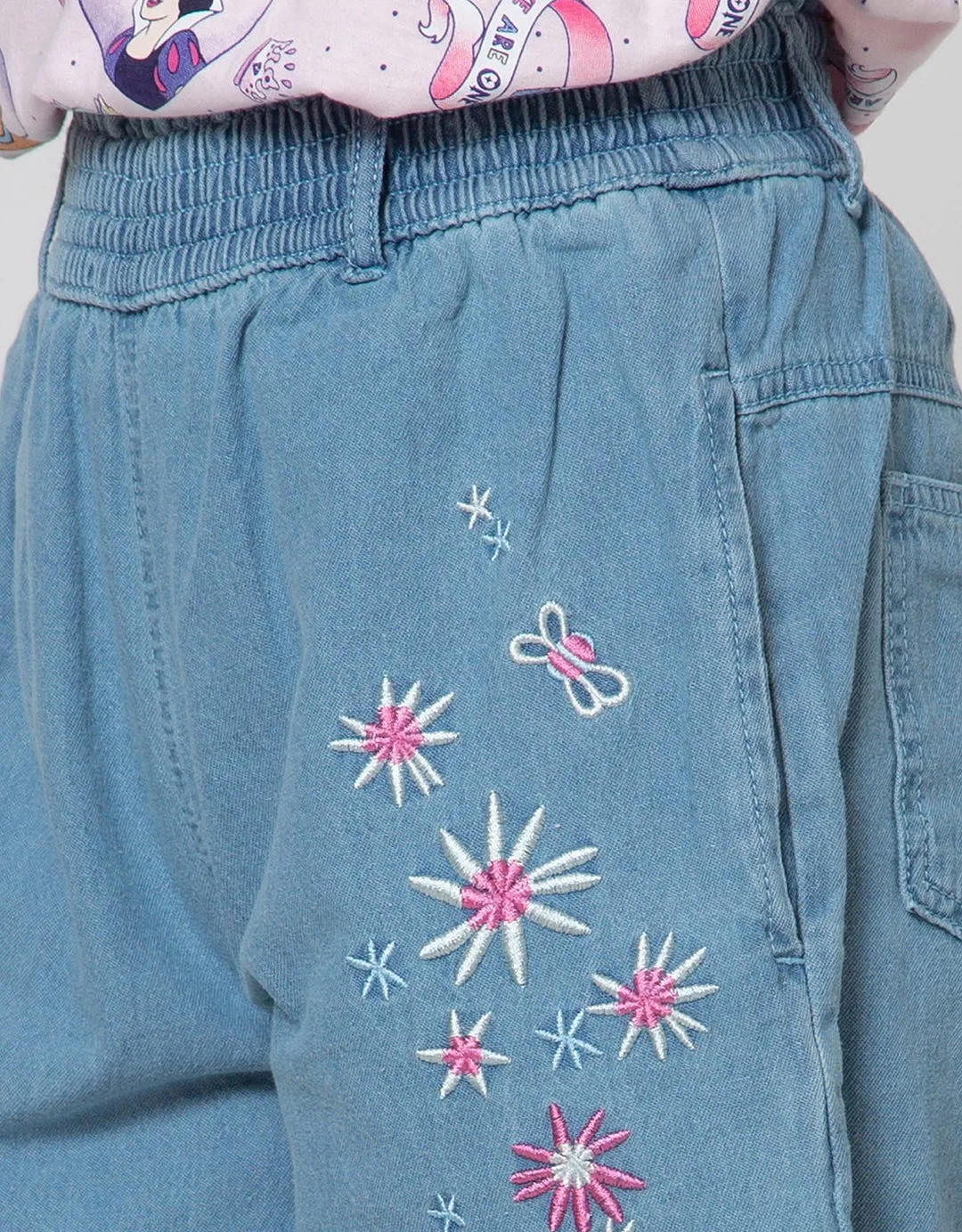 Aero Denim Bordir Celana Anak Perempuan