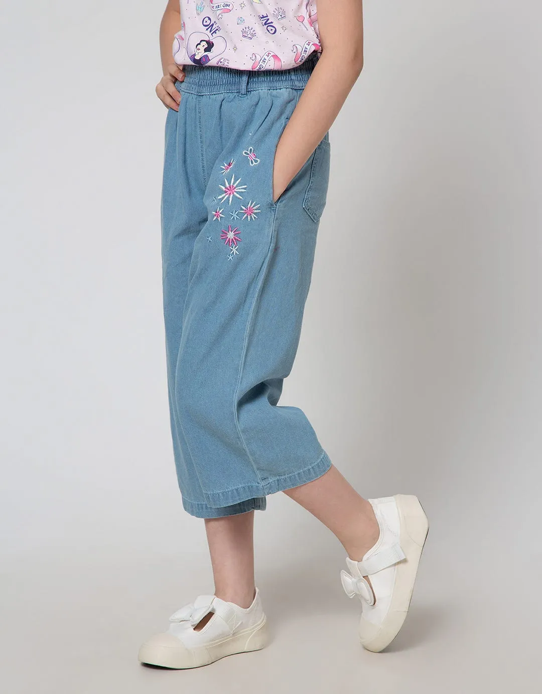 Aero Denim Bordir Celana Anak Perempuan