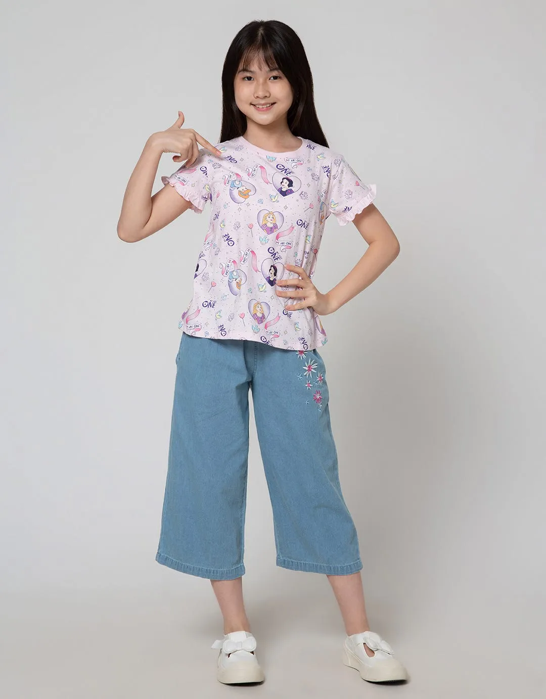 Aero Denim Bordir Celana Anak Perempuan