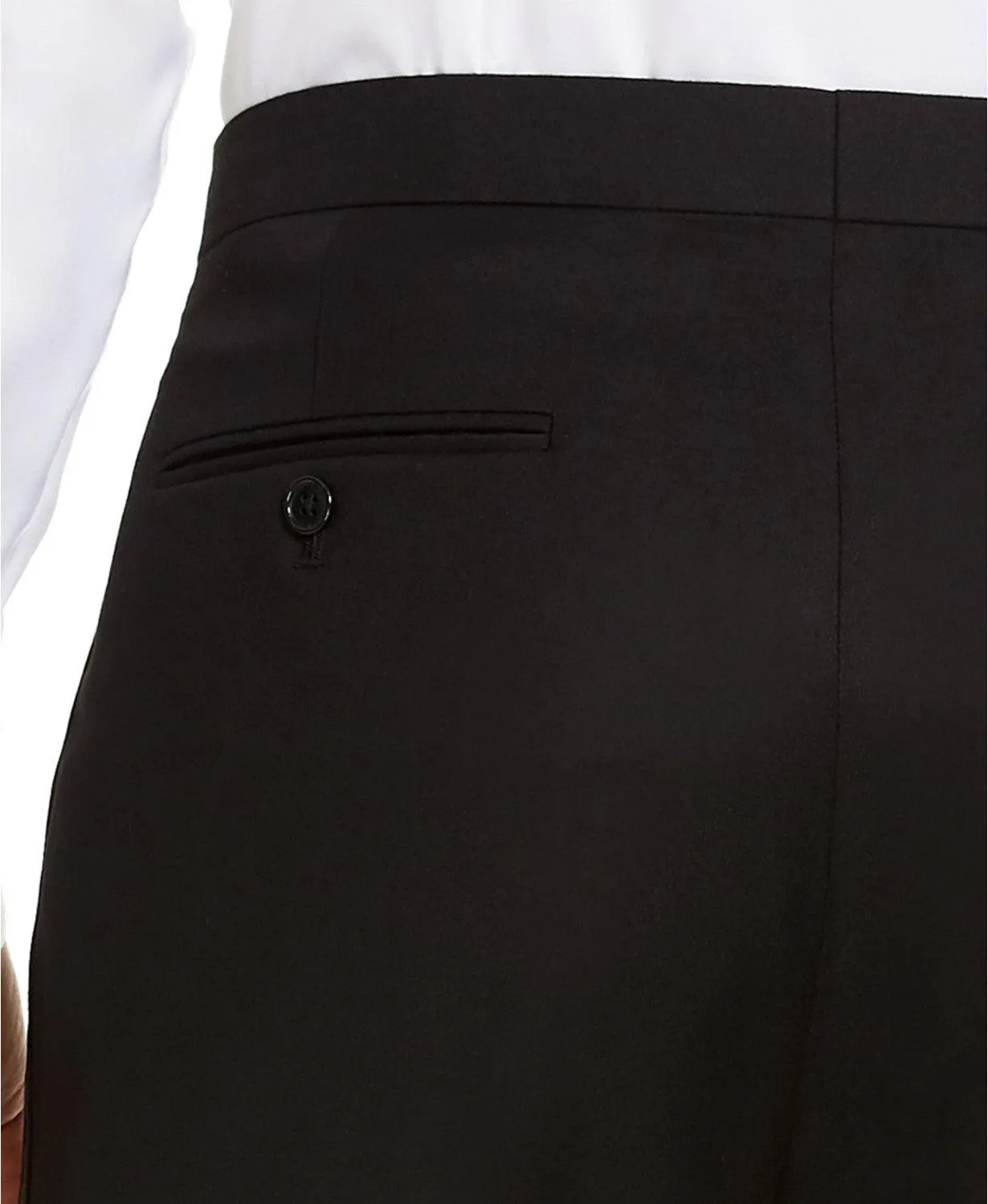Alfani Mens Classic fit Dress Pants 30 / 30 Black Solid Stretch