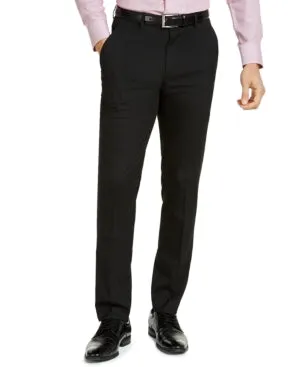 Alfani Mens Slim fit Dress Pants 36 / 30 Black Stretch