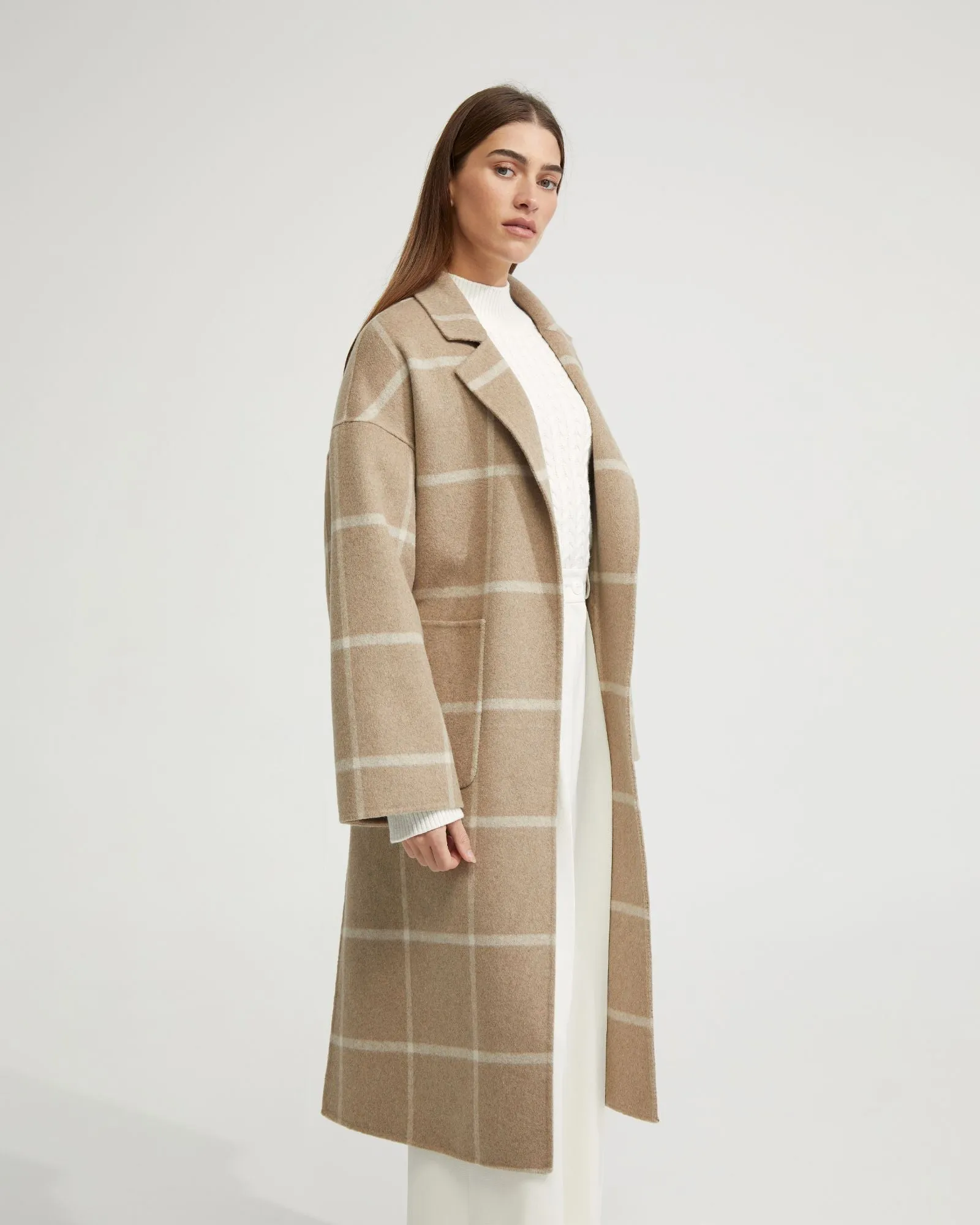 Ashley Wool Unlined Check Coat