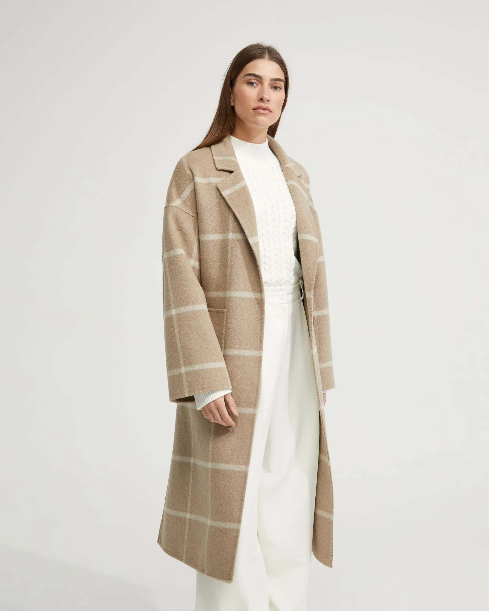 Ashley Wool Unlined Check Coat