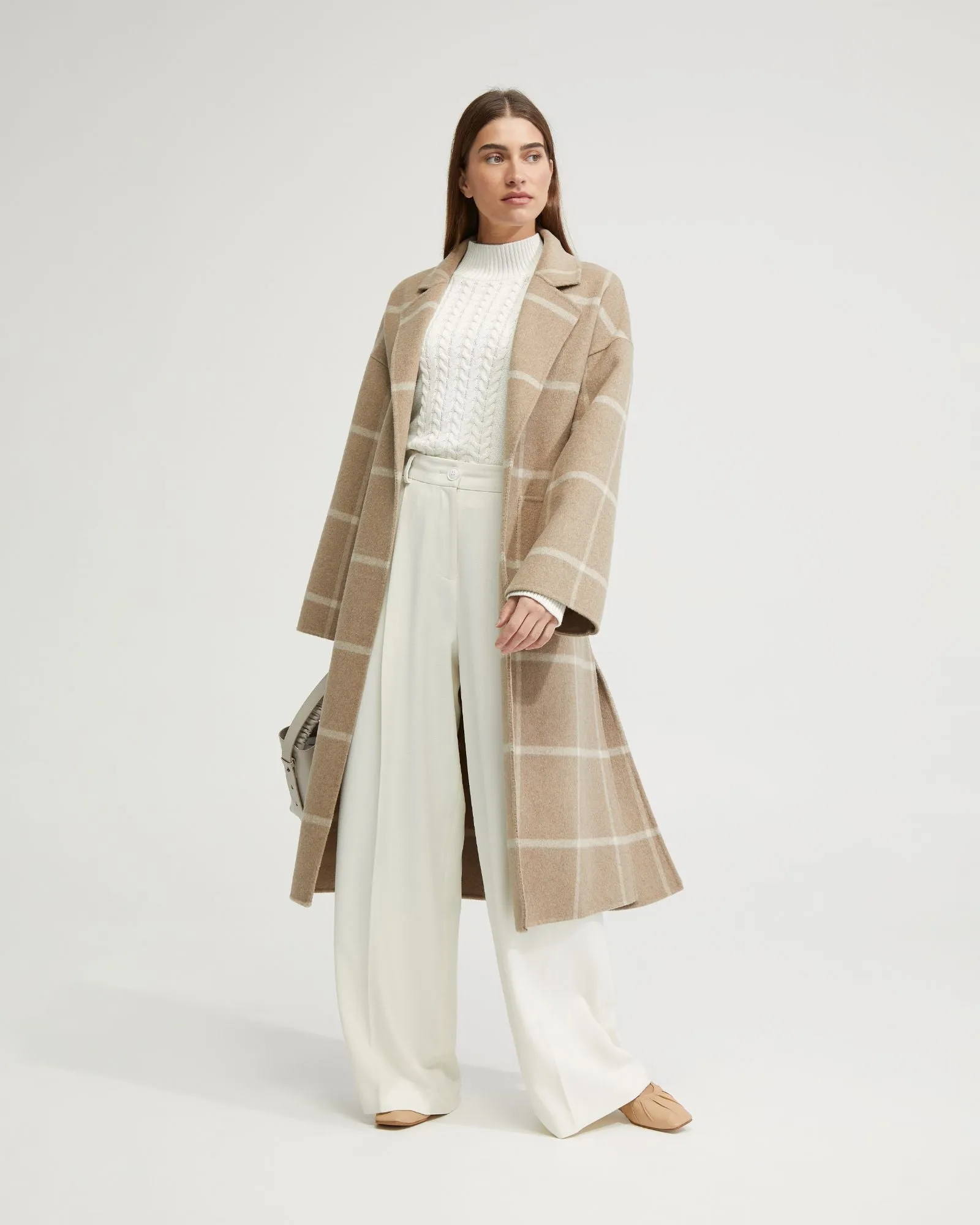 Ashley Wool Unlined Check Coat