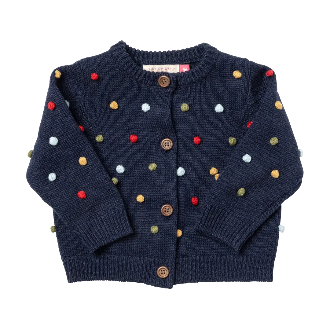 BABY GIRLS MAUDE SWEATER - NAVY