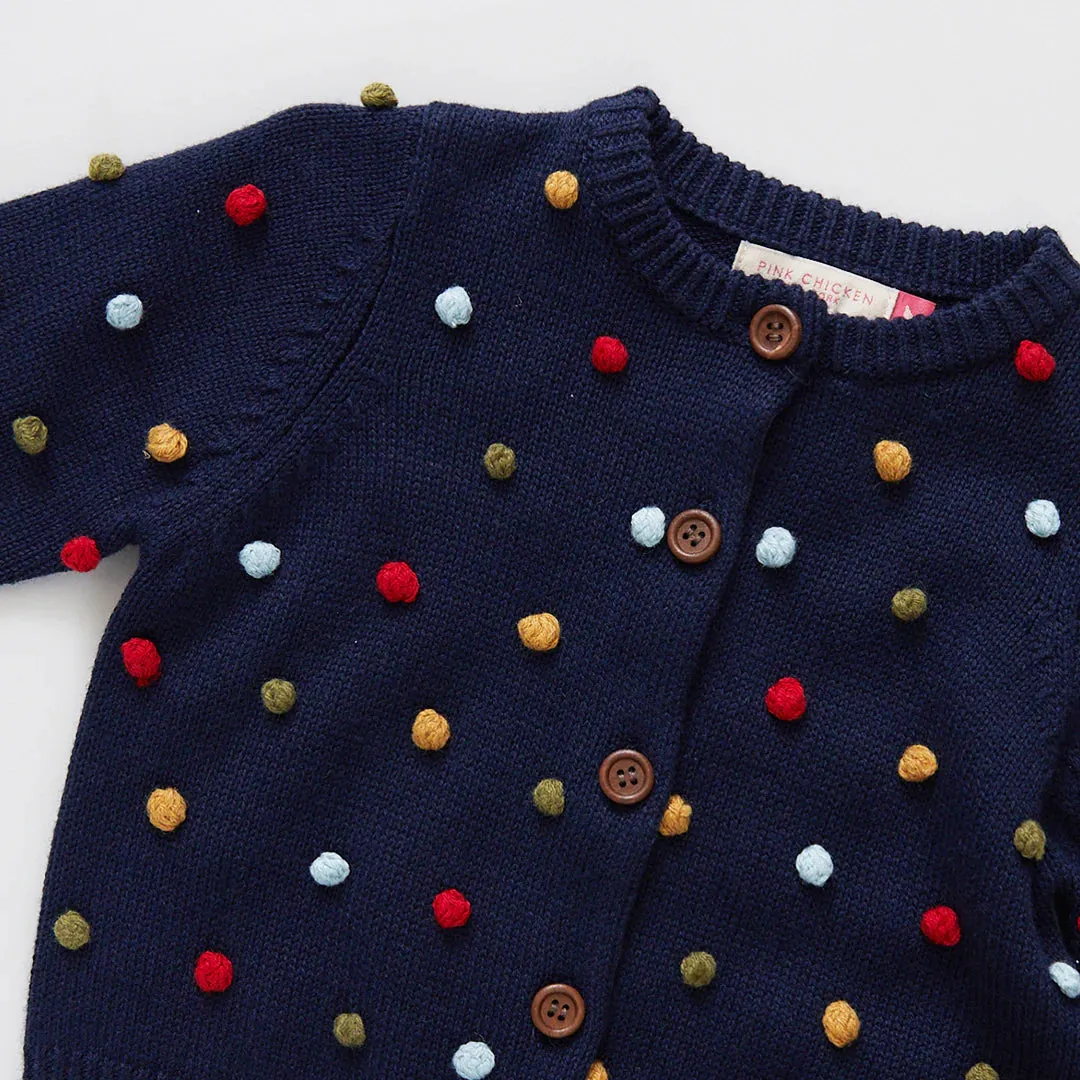 BABY GIRLS MAUDE SWEATER - NAVY