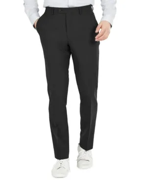Bar Iii Mens Regular fit Dress Pants 32 / 32 Black Solid