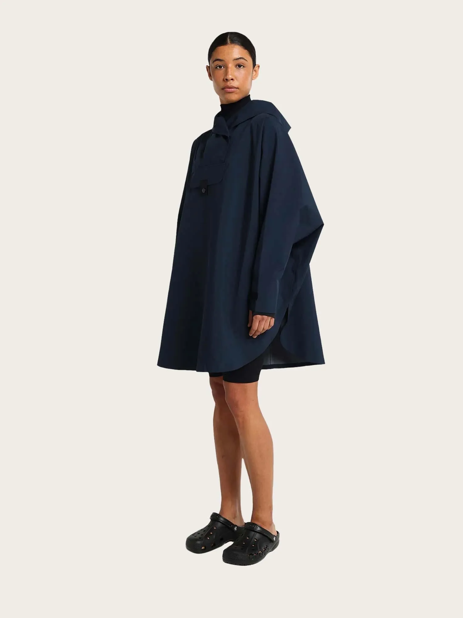 Bergen Poncho - Dark Navy