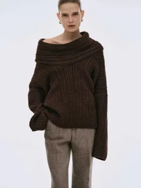 Brit & Boho™ I Becca Oversized High Roll Knit Pullover