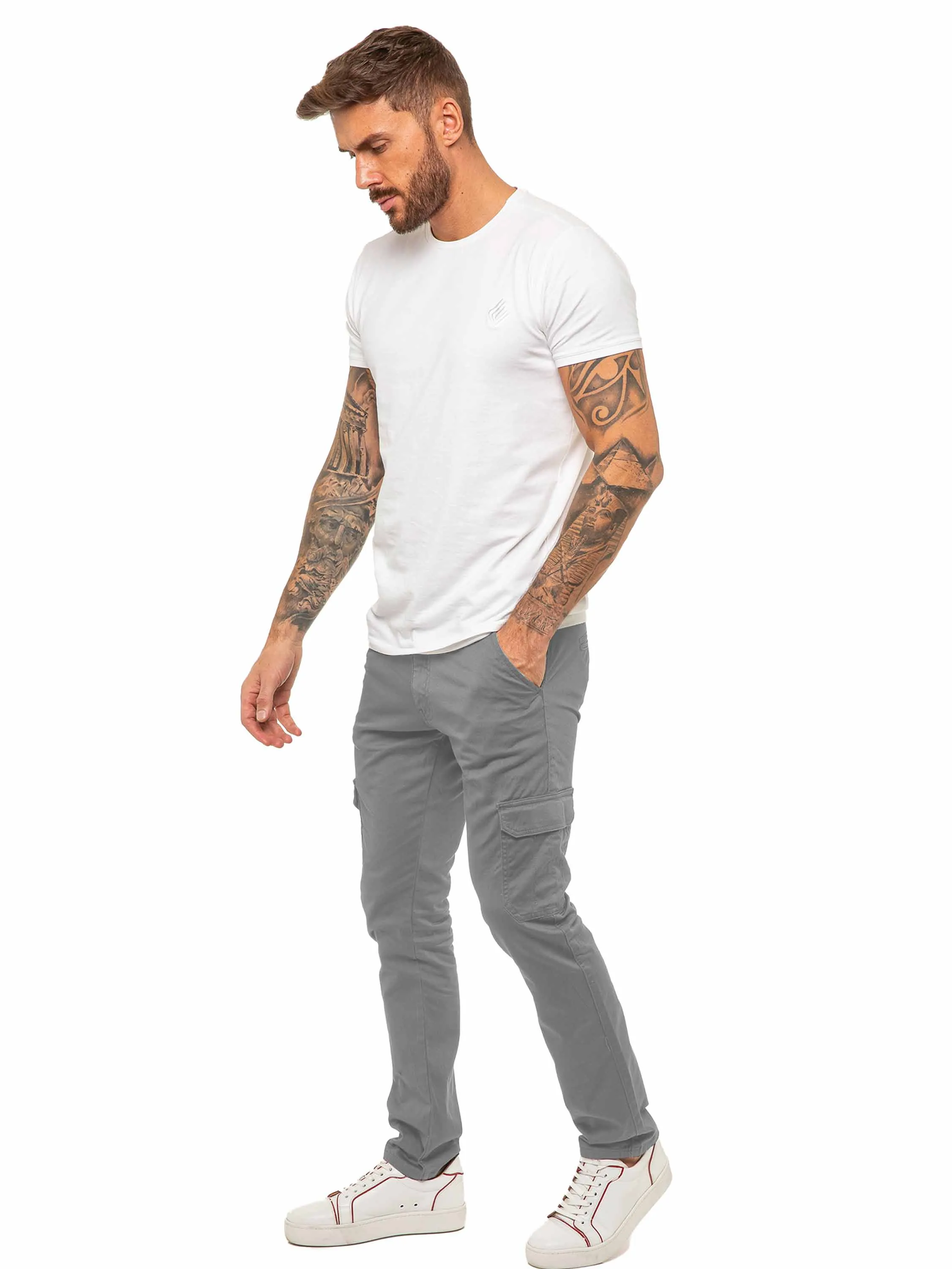 Bryce Stretch Cargo Pants - Light Grey