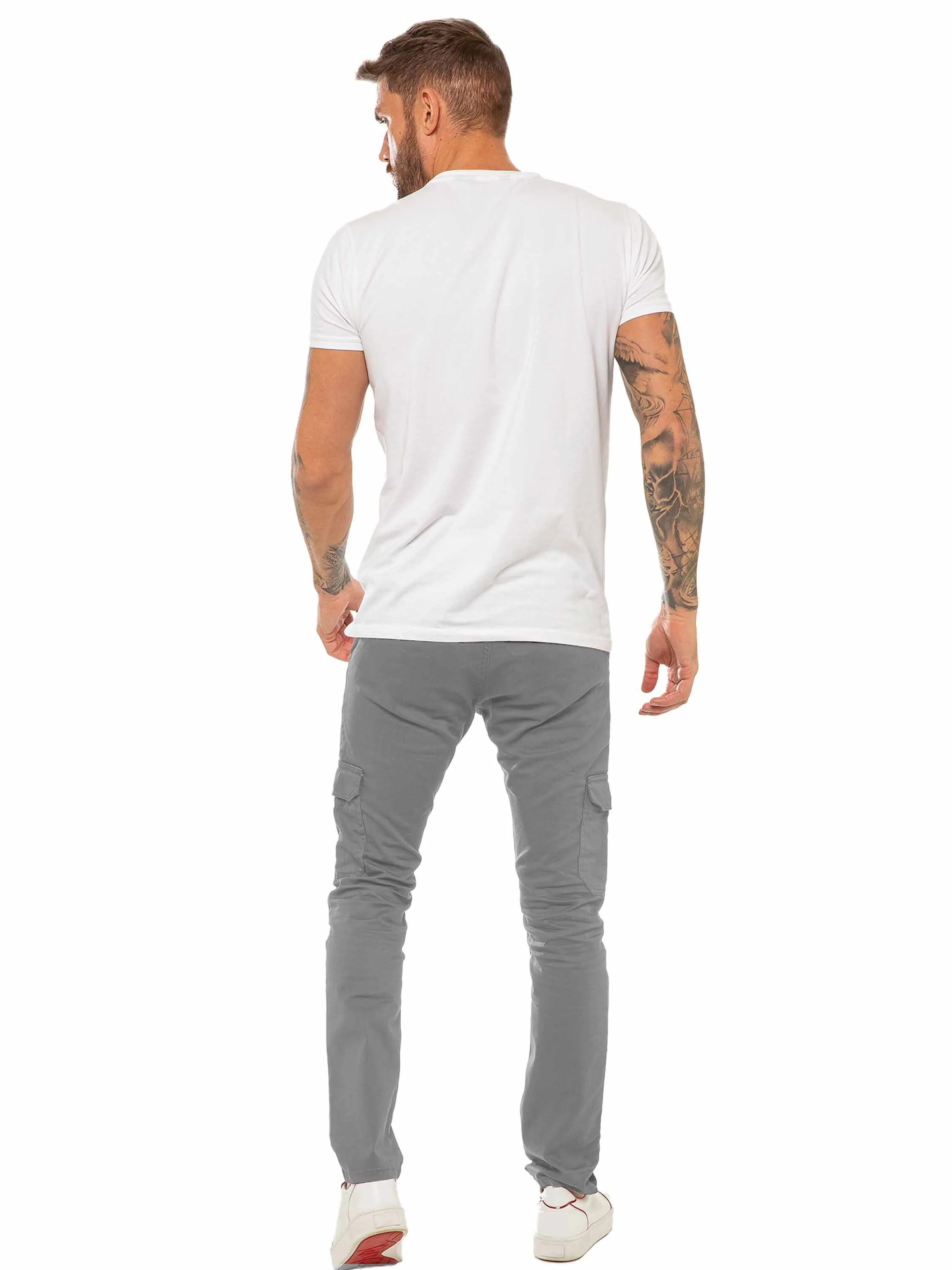 Bryce Stretch Cargo Pants - Light Grey