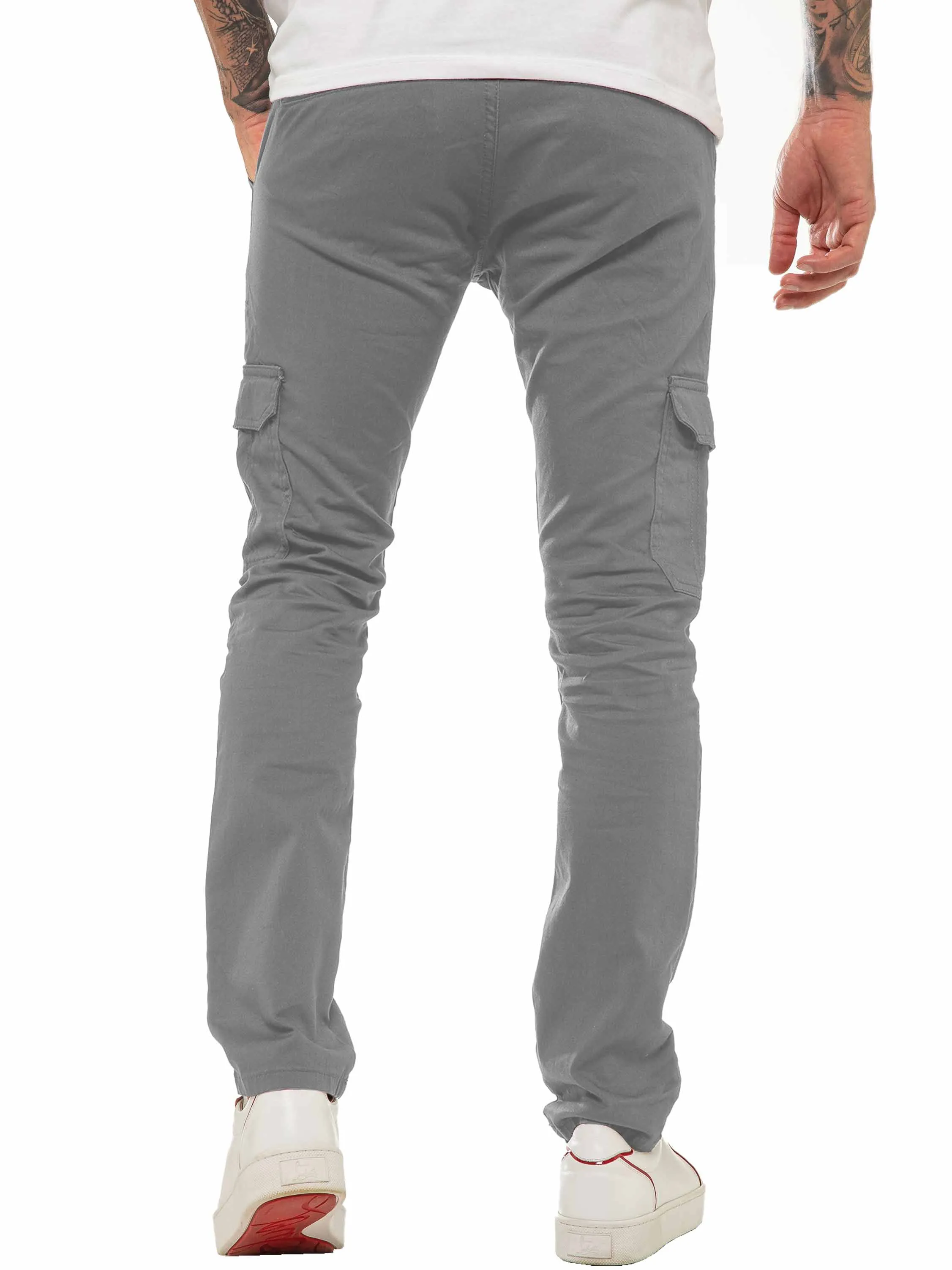 Bryce Stretch Cargo Pants - Light Grey