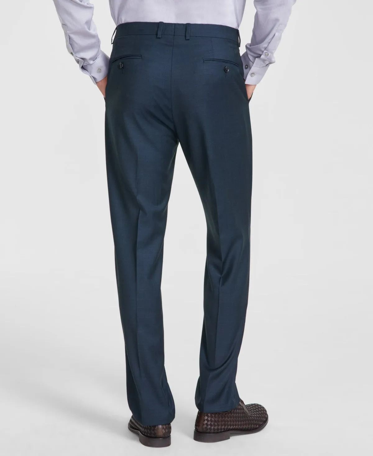 Calvin Klein Mens Slim fit Dress Pants 36 / 30 Green Solid Stretch