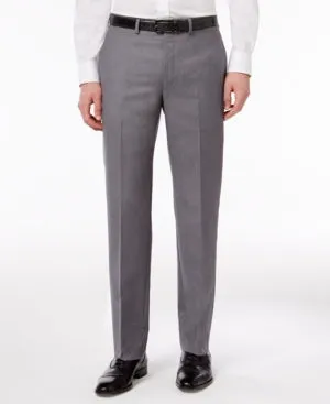Calvin Klein Mens Slim fit Dress Pants Pants 38 / 30 Grey Solid