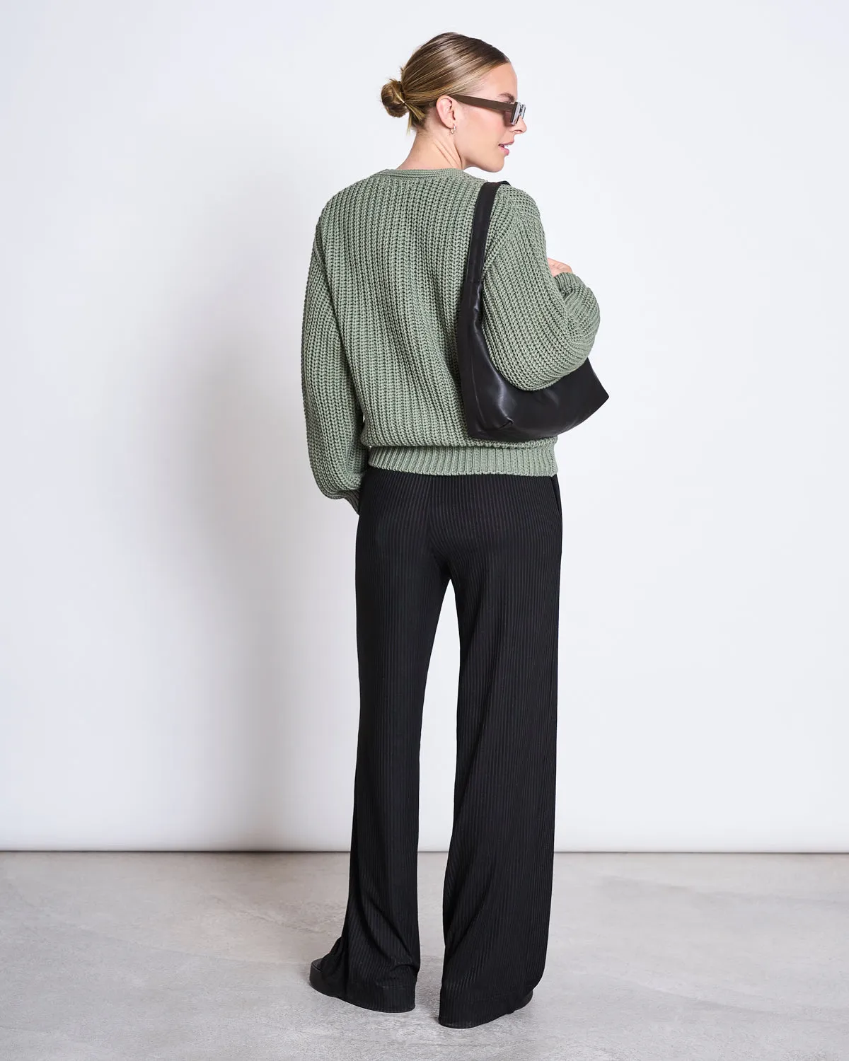CHUNKY CARDIGAN LENA SEA SPRAY GOTS