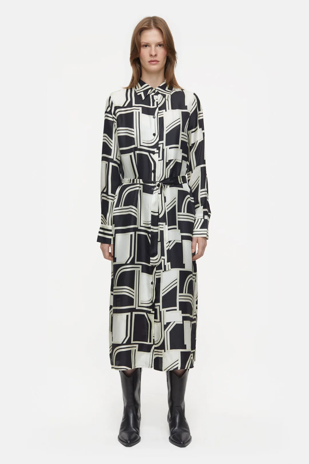 CLOSED WOMENS SILK DRESS - BLACK