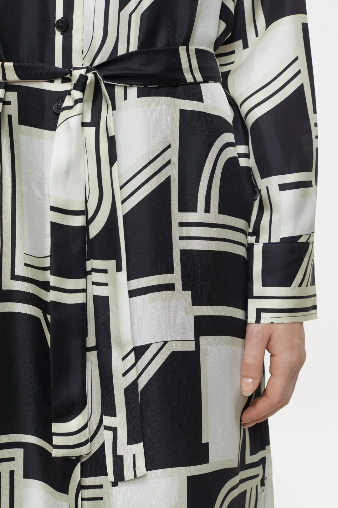 CLOSED WOMENS SILK DRESS - BLACK