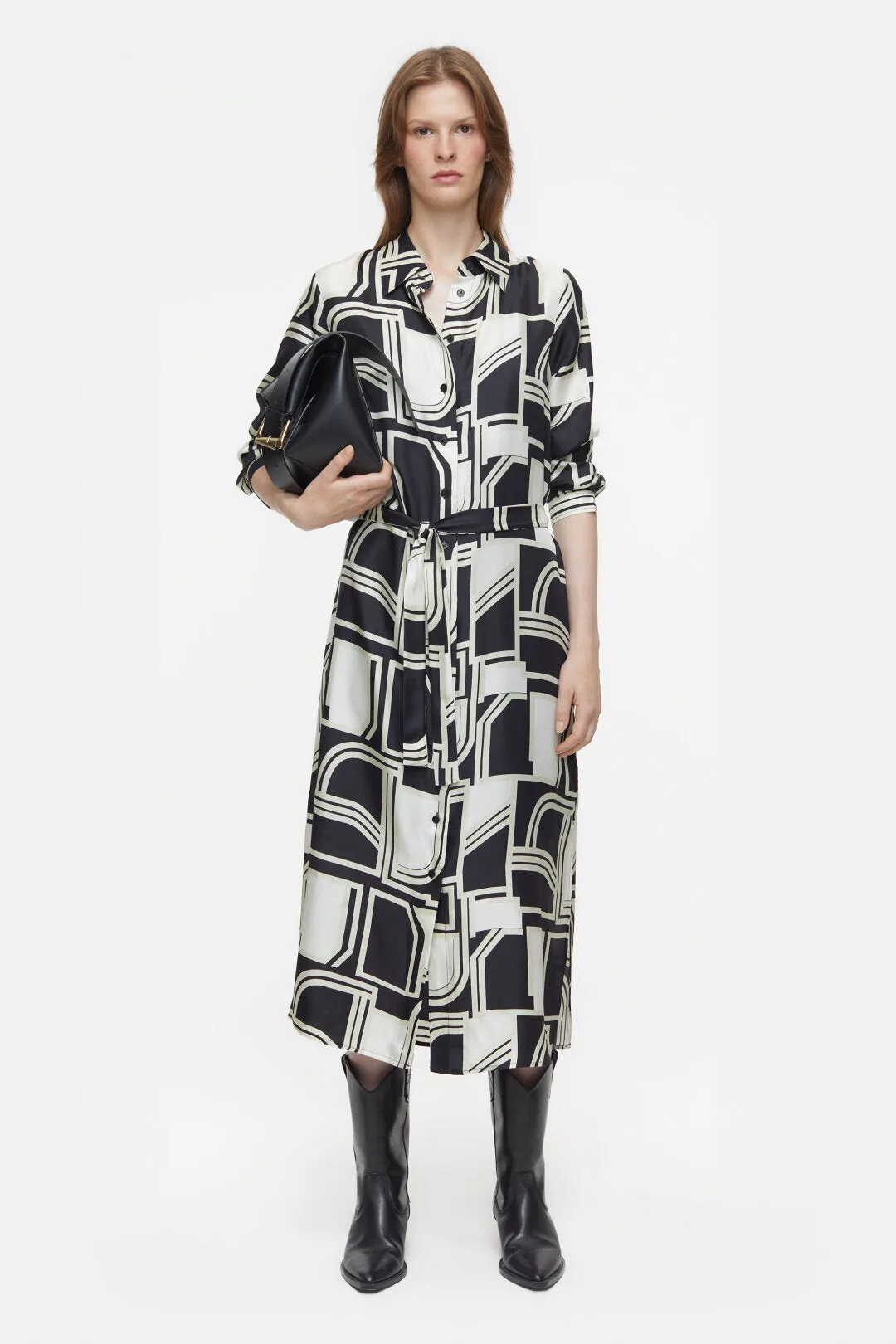 CLOSED WOMENS SILK DRESS - BLACK