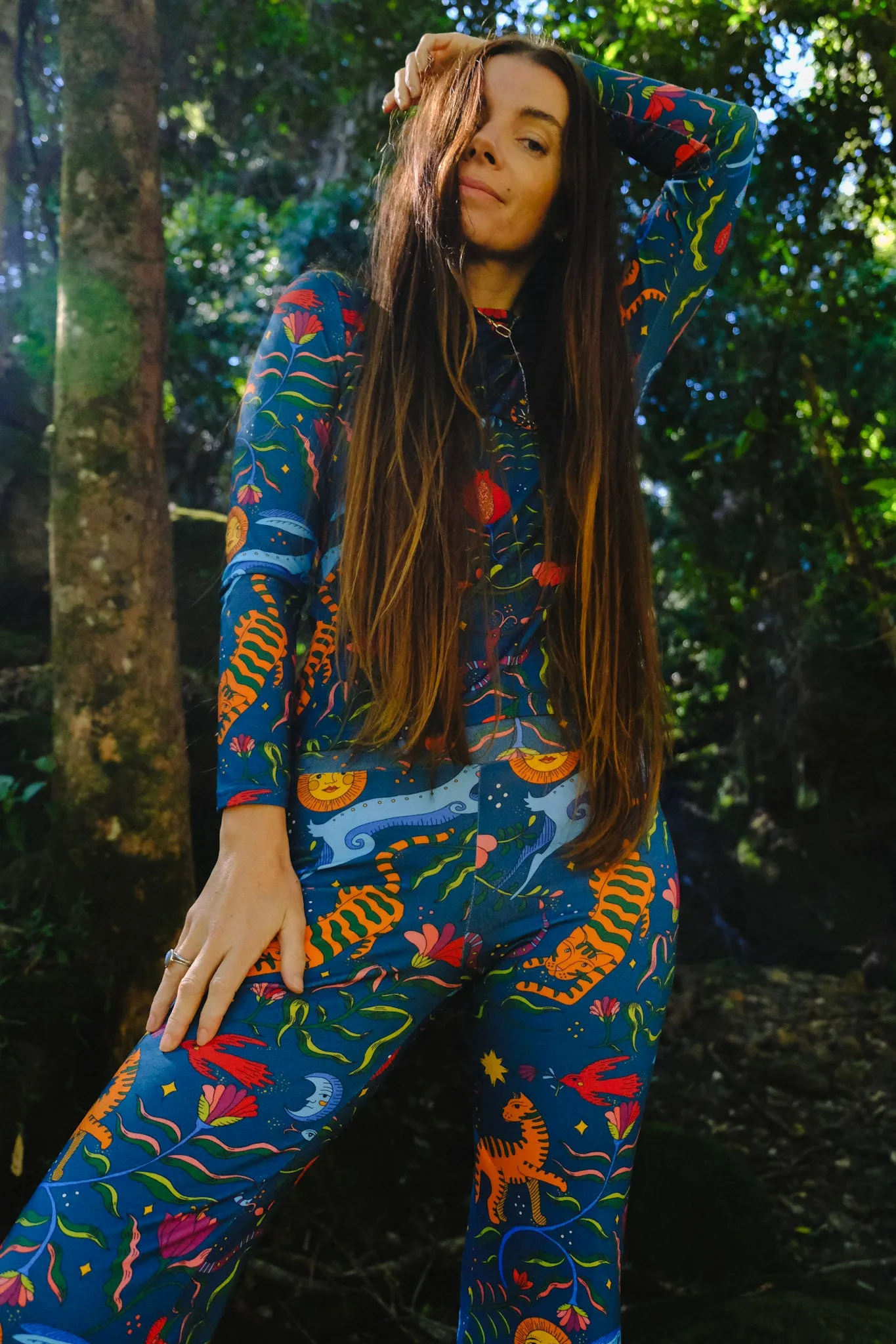 Cropped Flares - Winter Mythic -Turquoise