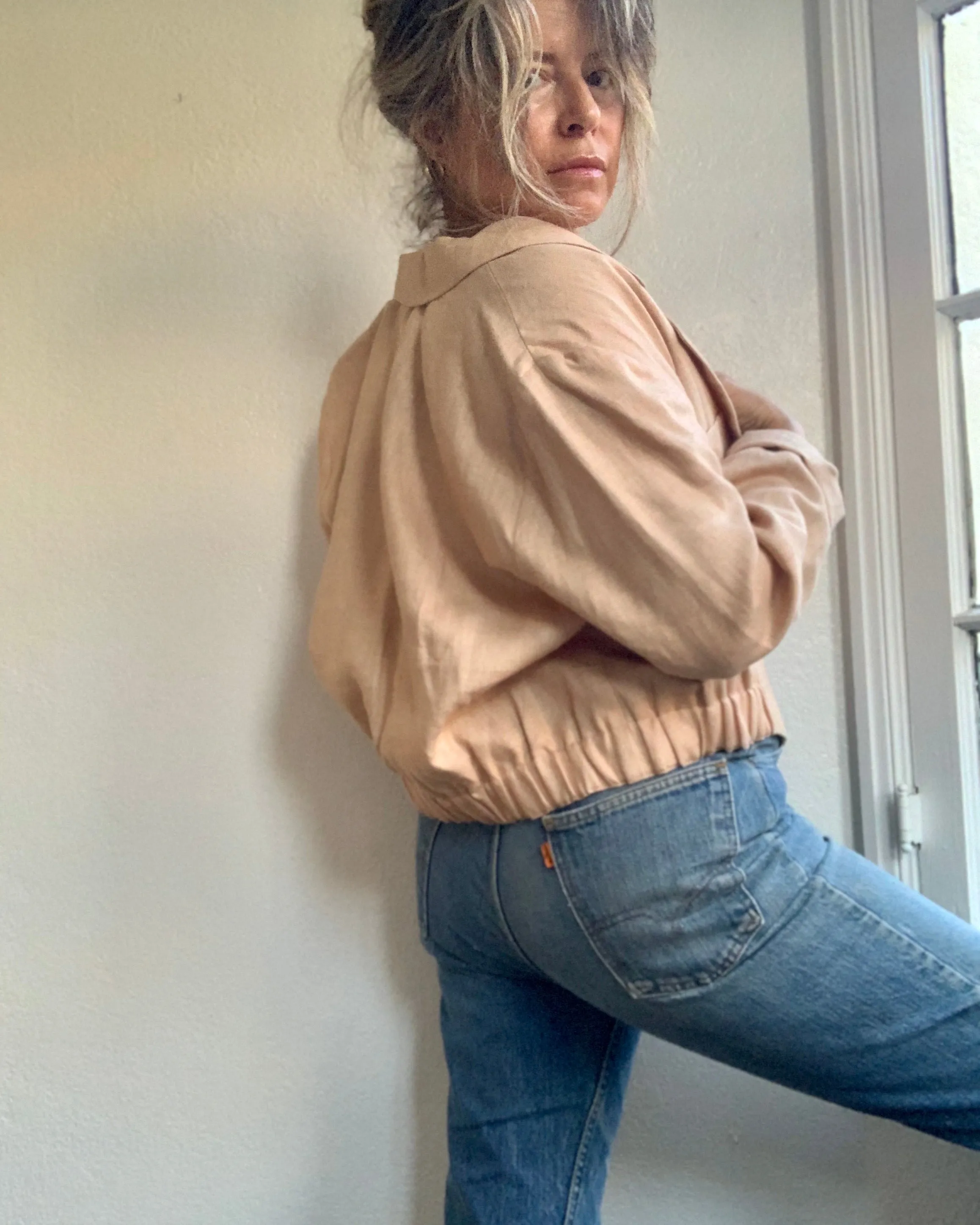 Cropped Linen Jacket