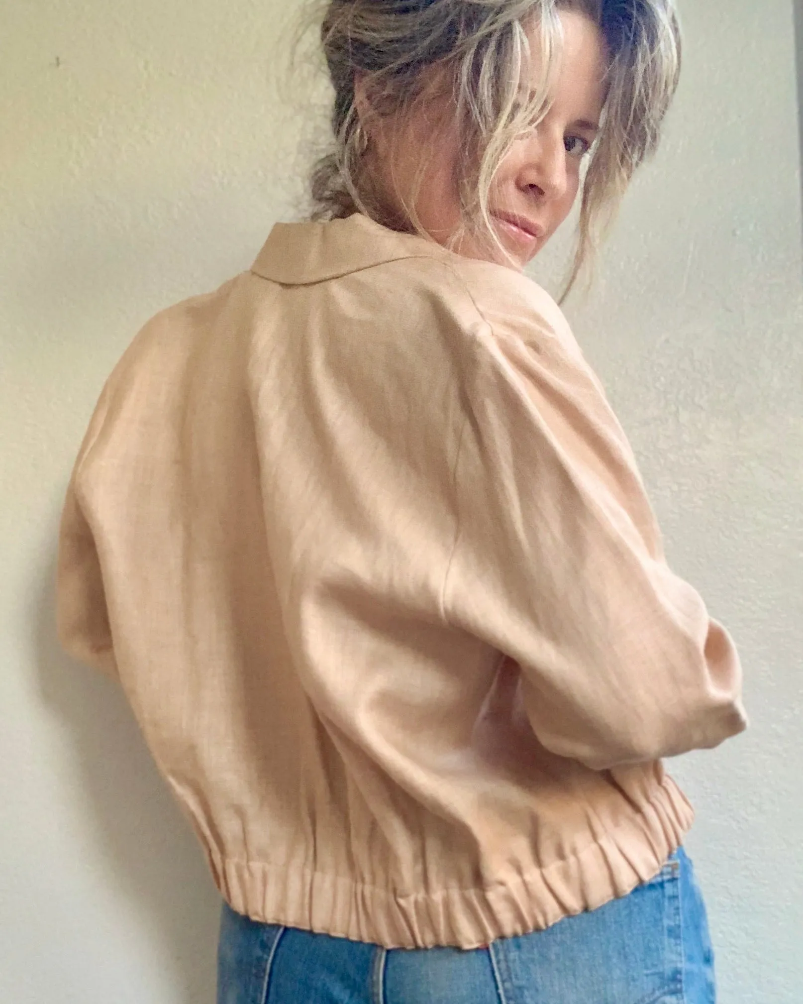 Cropped Linen Jacket