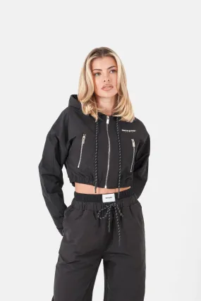 Cropped nylon Jacket 34110-BLAC