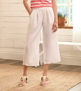 Cropped Wide Leg Trousers - White