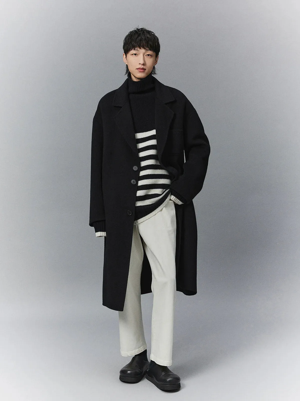 Custom-Dyed Long Overcoat