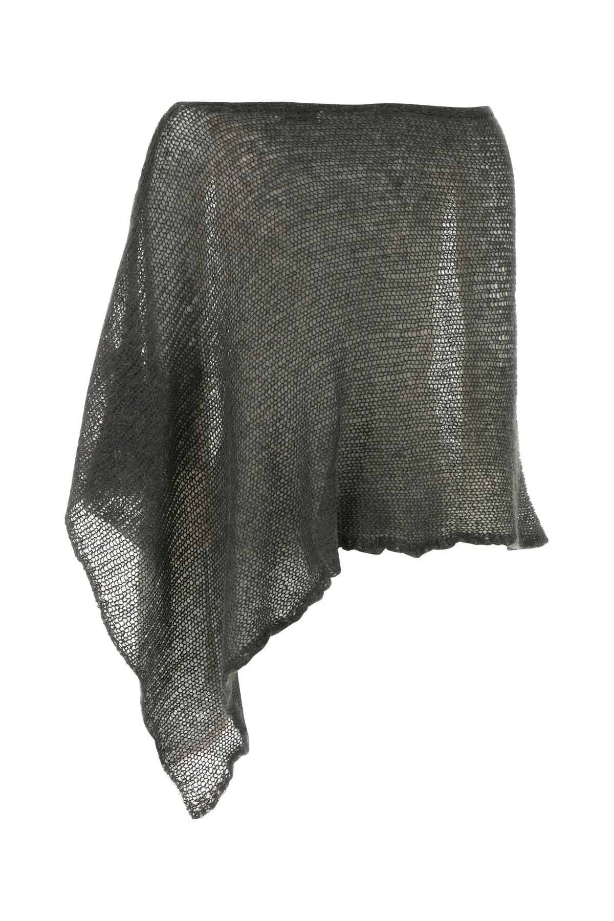 Dark grey nylon blend Ana poncho