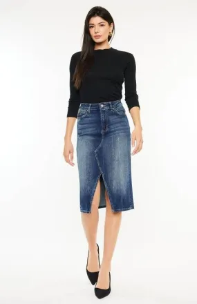 Dark Wash Denim Skirt