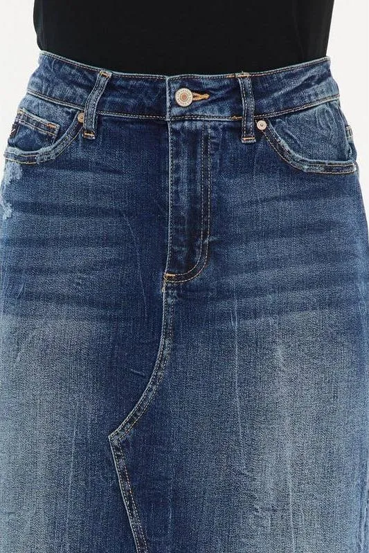 Dark Wash Denim Skirt
