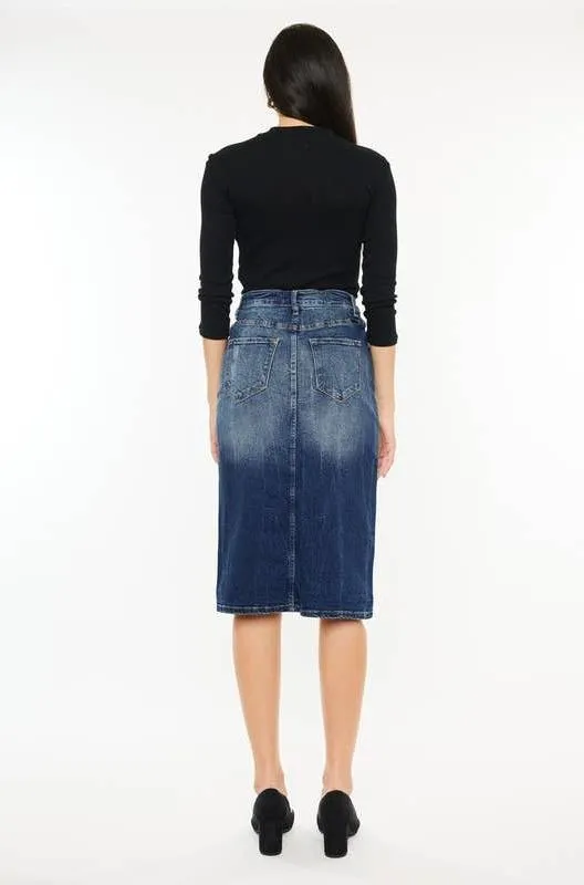 Dark Wash Denim Skirt