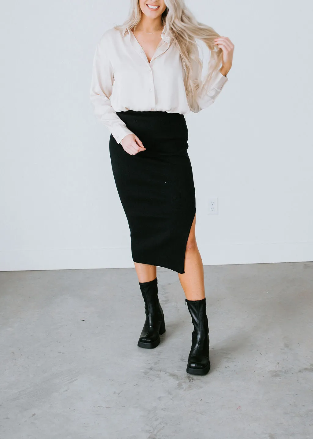 Estelle Knit Midi Skirt