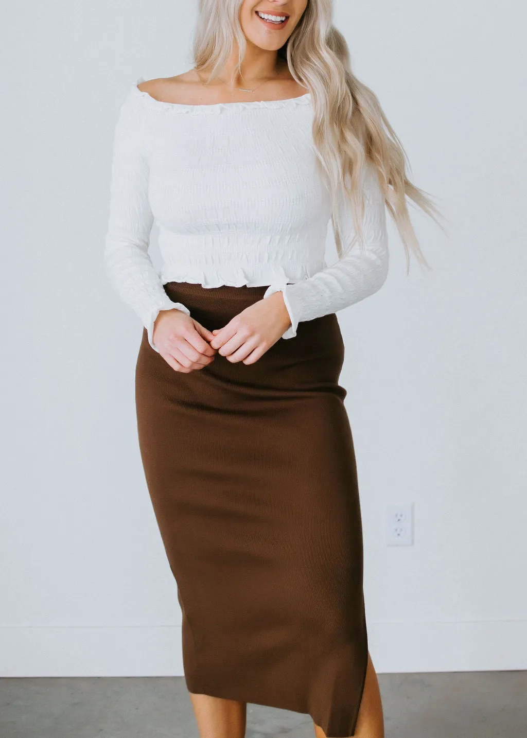 Estelle Knit Midi Skirt