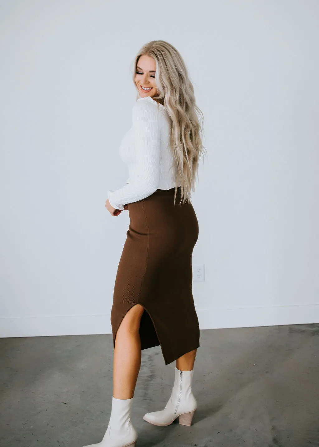 Estelle Knit Midi Skirt