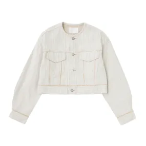 Fords No Collar Cropped Jacket