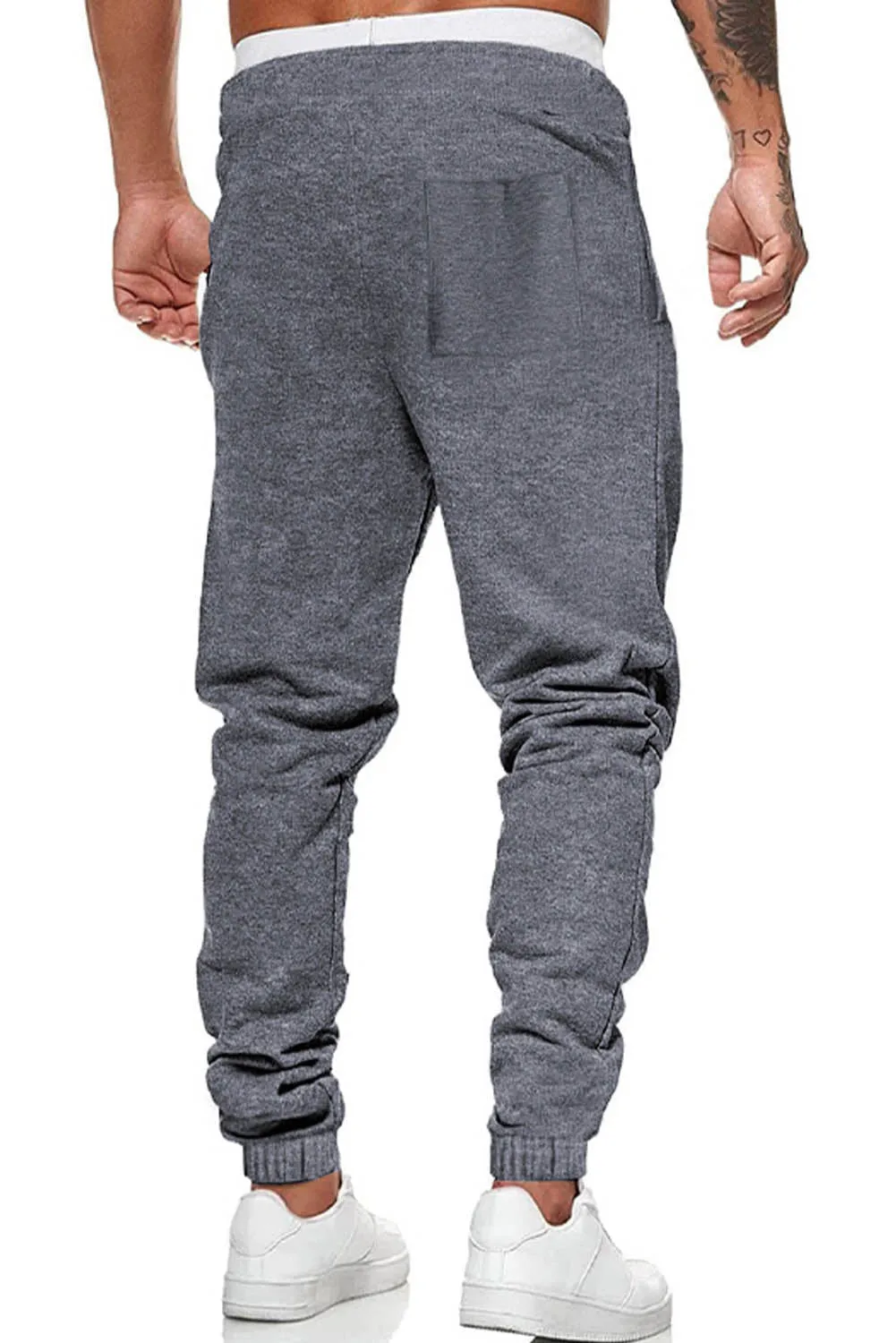 Gray Crown K Heart Graphic Men Sweatpants