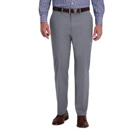 Haggar Mens Classic fit Dress Pants 40 / 32 Grey Plaid Stretch