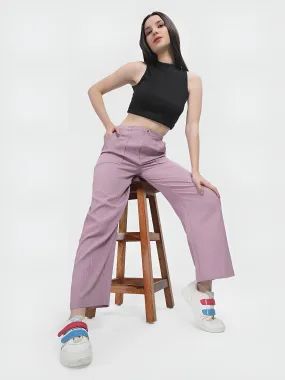 Lilac Colour | Women Formal Trousers Regular Fit