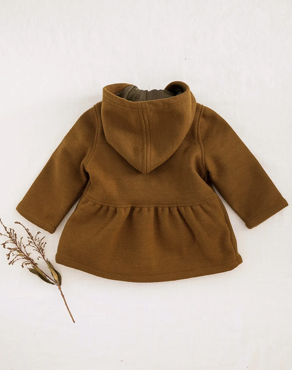 Madison Wool Blend Toggle Coat - Golden Olive
