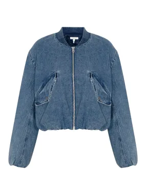 Maggie Cropped Bomber Jacket (Amara)