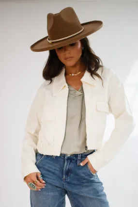 Meadow Zip Front Jacket with Shirring Detail