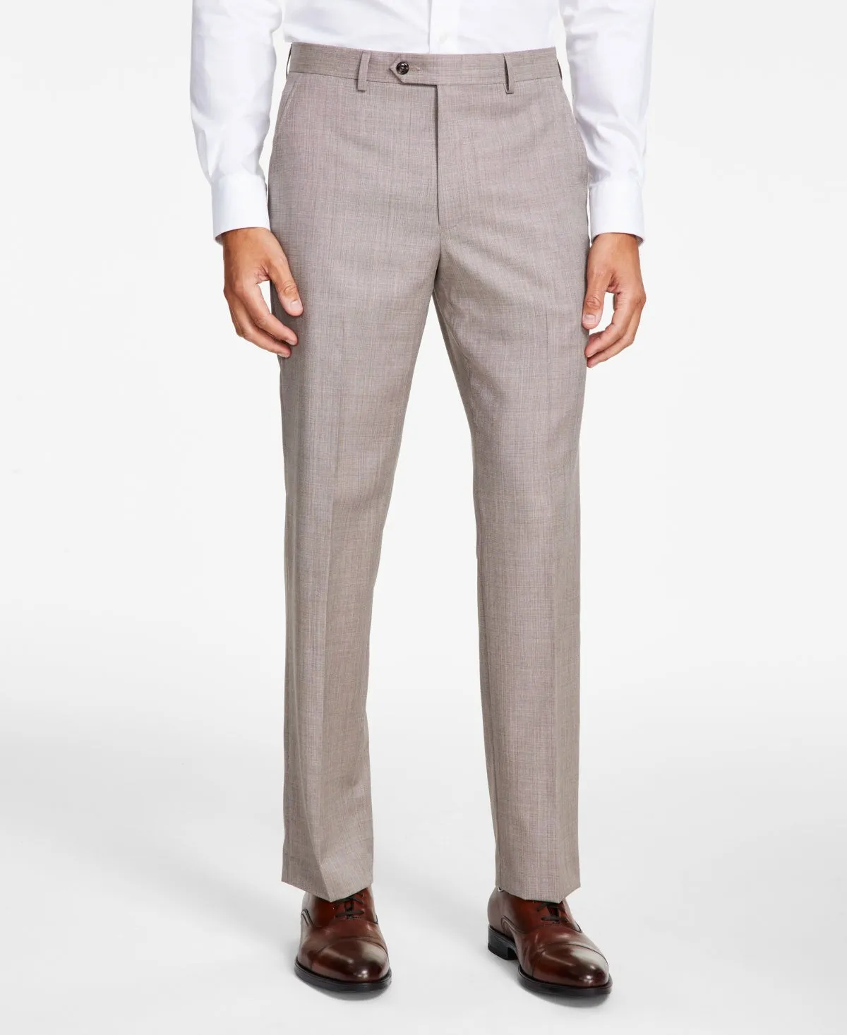 Michael Kors Mens Classic fit Dress Pants 40 / 30 Beige Solid Stretch