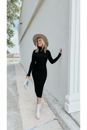 Modern Must Have Turtleneck Midi Dress
