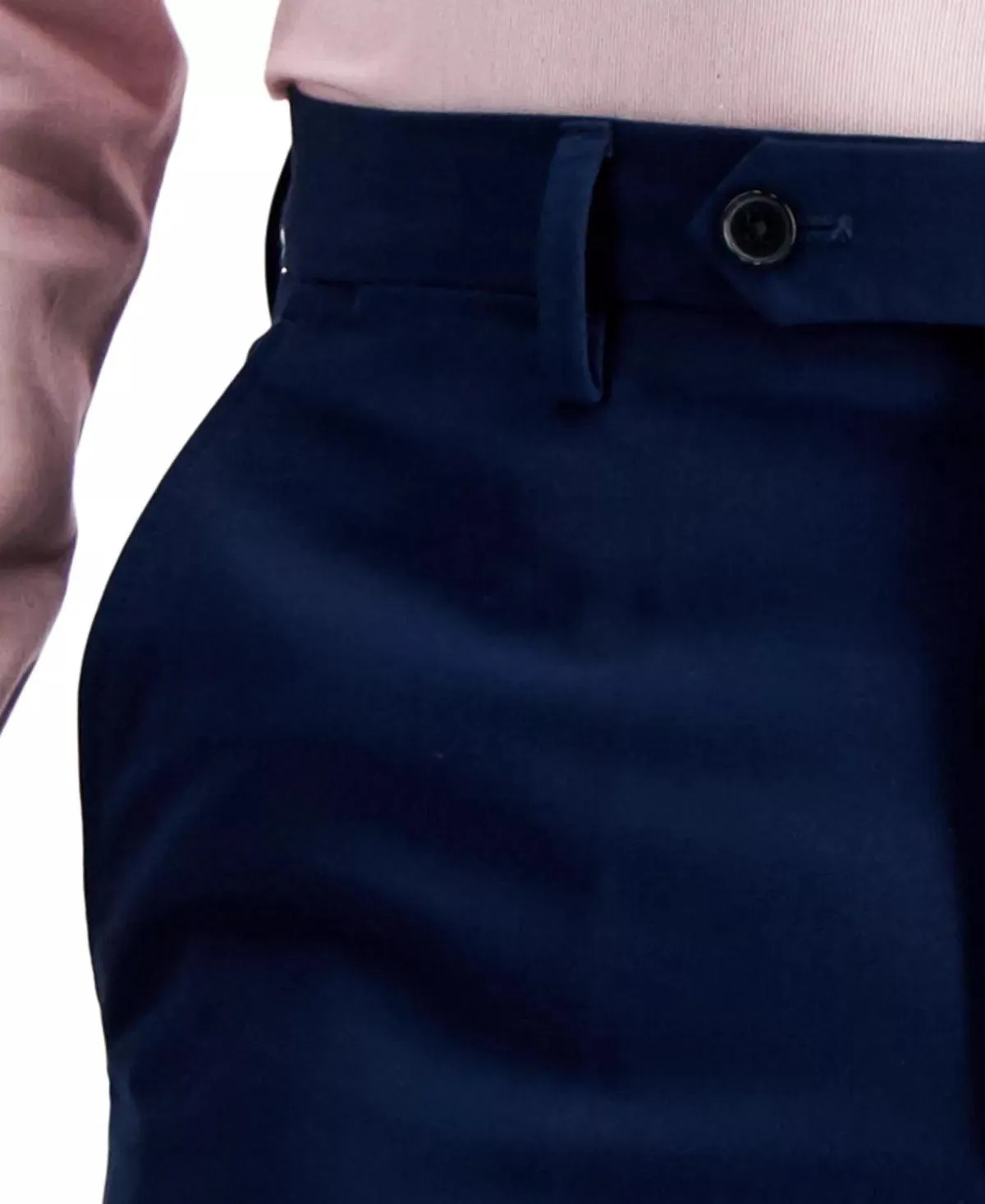 Nautica Mens Regular fit Dress Pants 42 / 30 Blue Solid Stretch