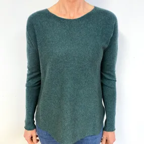 Ocean Green Cashmere Crew Neck Jumper Medium