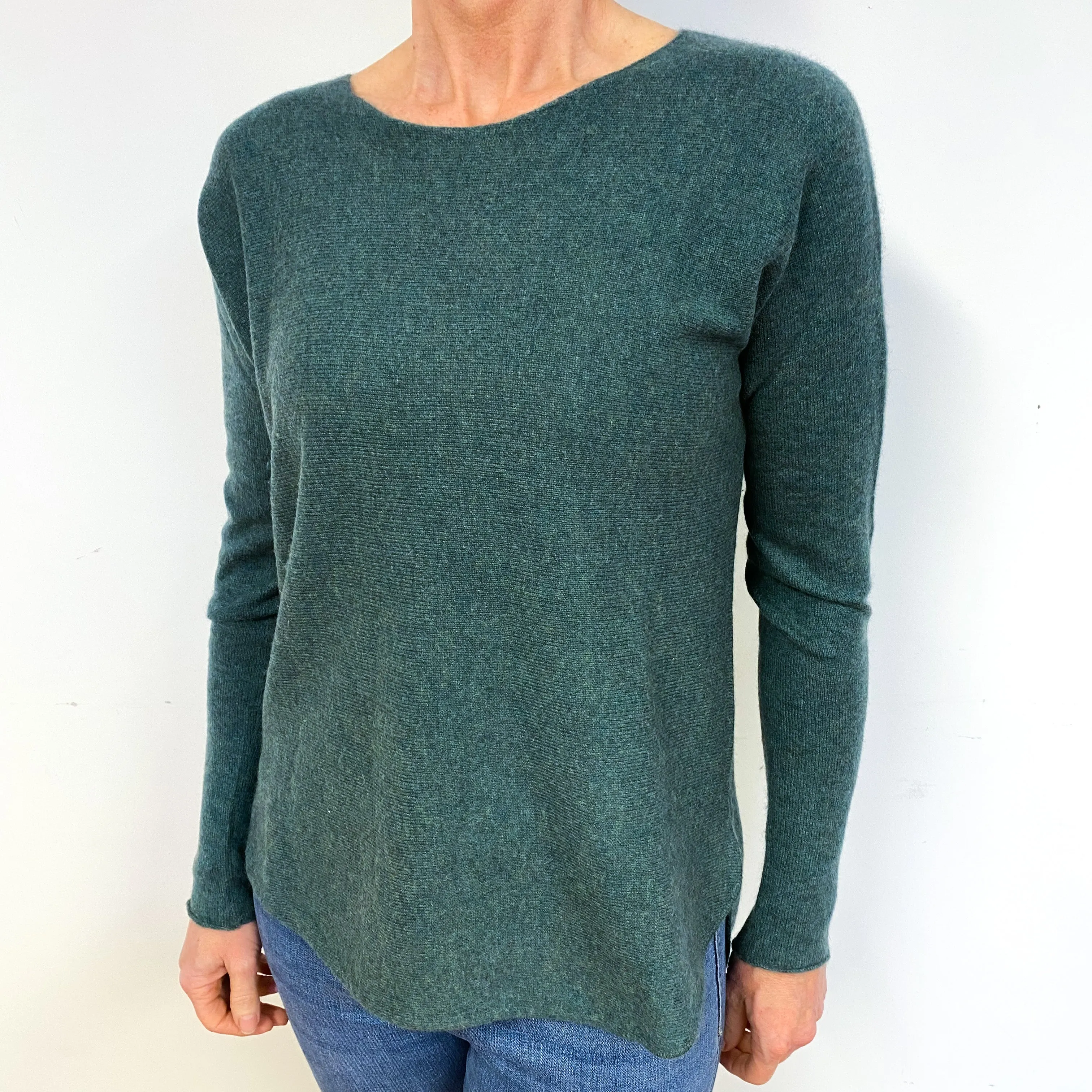 Ocean Green Cashmere Crew Neck Jumper Medium