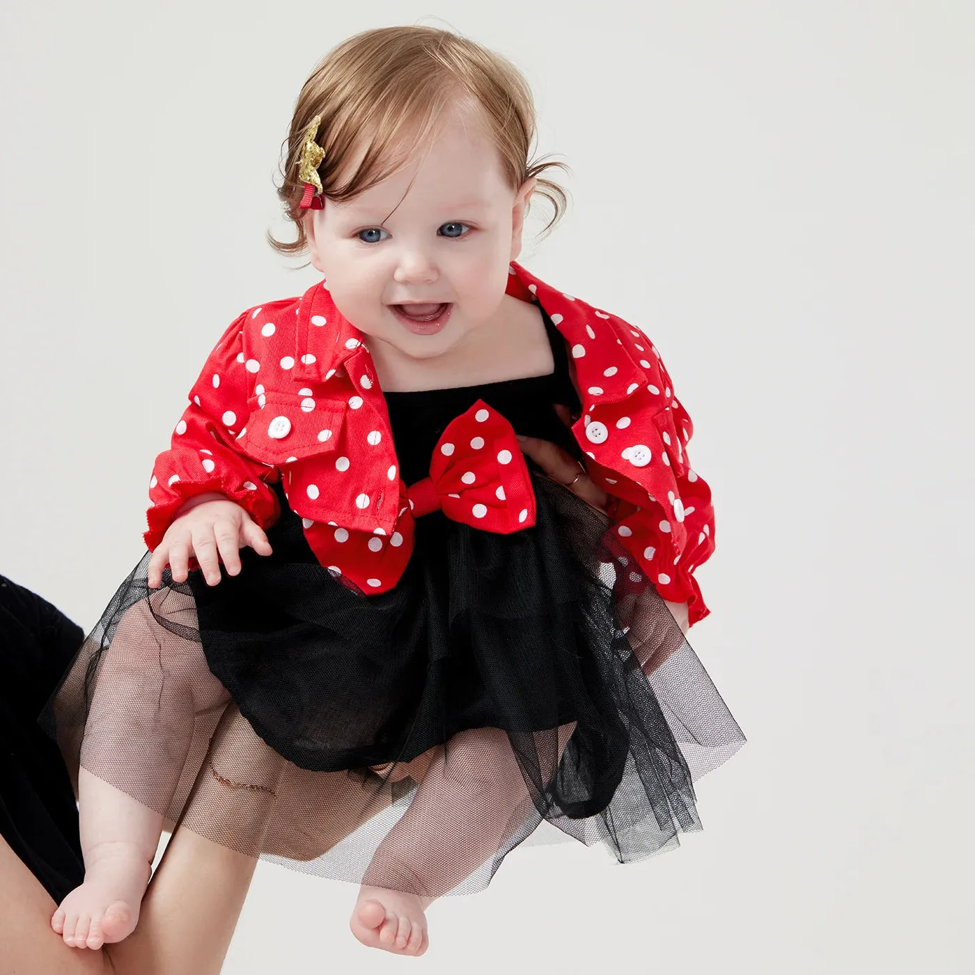 Party Dress 3-Piece Set Cotton Jacket, Mesh Cami & Headband